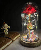 LED Enchanted Flower Galaxy Rose Eternal Beauty And The Beast Rose With Fairy 22 - IHavePaws