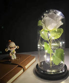 LED Enchanted Flower Galaxy Rose Eternal Beauty And The Beast Rose With Fairy 30 - IHavePaws
