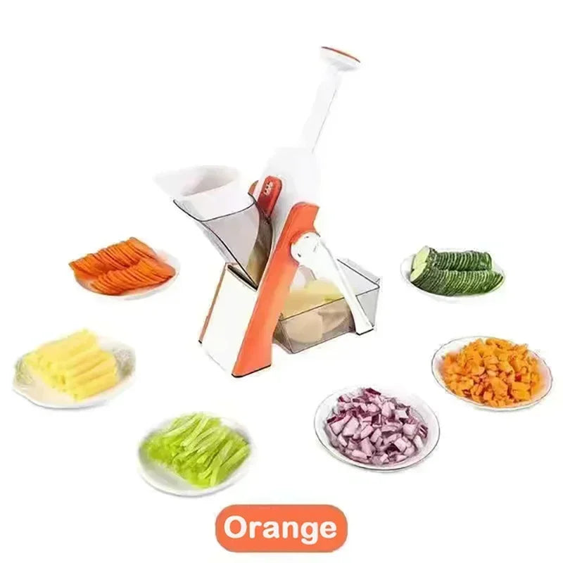 5-in-1 Manual Vegetable Cutter Orange - IHavePaws