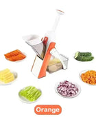 5-in-1 Manual Vegetable Cutter Orange - IHavePaws