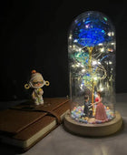 LED Enchanted Flower Galaxy Rose Eternal Beauty And The Beast Rose With Fairy 21 - IHavePaws