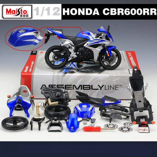 Maisto Assembly Version 1:12 Honda CBR600RR Alloy Racing Motorcycle Model Diecasts Metal Toy Street Motorcycle Model Kids Gifts Blue - IHavePaws