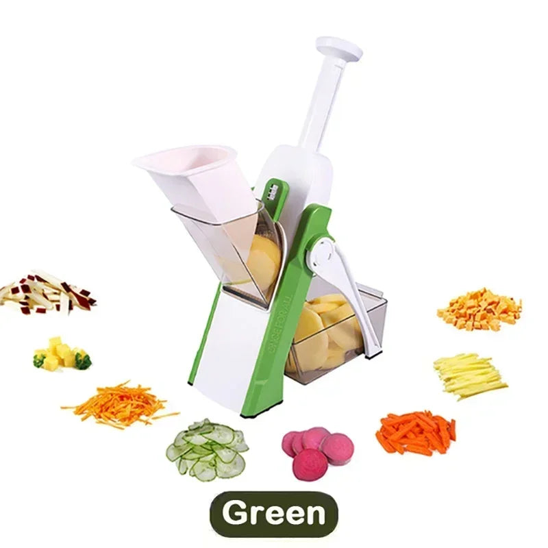 5-in-1 Manual Vegetable Cutter Green - IHavePaws