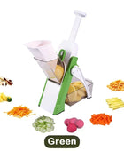 5-in-1 Manual Vegetable Cutter Green - IHavePaws
