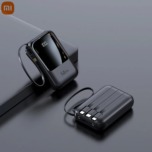 Xiaomi 10000mah Mini Power Bank Cable Led Digital Screen Display Black / 5000mAh - IHavePaws