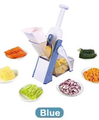 5-in-1 Manual Vegetable Cutter Blue - IHavePaws