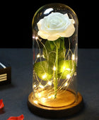 LED Enchanted Flower Galaxy Rose Eternal Beauty And The Beast Rose With Fairy 3 - IHavePaws