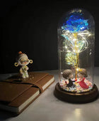 LED Enchanted Flower Galaxy Rose Eternal Beauty And The Beast Rose With Fairy 16 - IHavePaws
