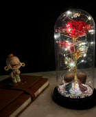 LED Enchanted Flower Galaxy Rose Eternal Beauty And The Beast Rose With Fairy 25 - IHavePaws