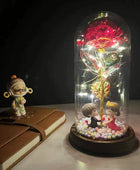LED Enchanted Flower Galaxy Rose Eternal Beauty And The Beast Rose With Fairy 15 - IHavePaws
