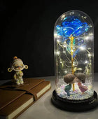 LED Enchanted Flower Galaxy Rose Eternal Beauty And The Beast Rose With Fairy 24 - IHavePaws