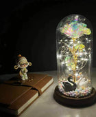 LED Enchanted Flower Galaxy Rose Eternal Beauty And The Beast Rose With Fairy 11 - IHavePaws