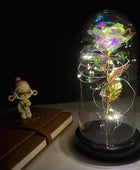 LED Enchanted Flower Galaxy Rose Eternal Beauty And The Beast Rose With Fairy 26 - IHavePaws