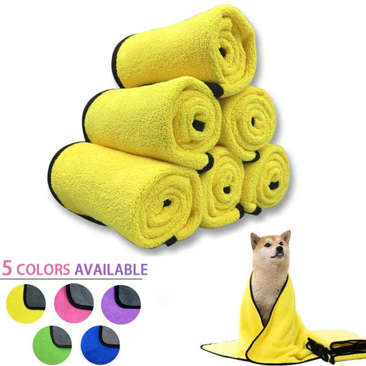 Quick-drying Dog and Cat Towels Soft Fiber Towels Absorbent Bath Towel - IHavePaws