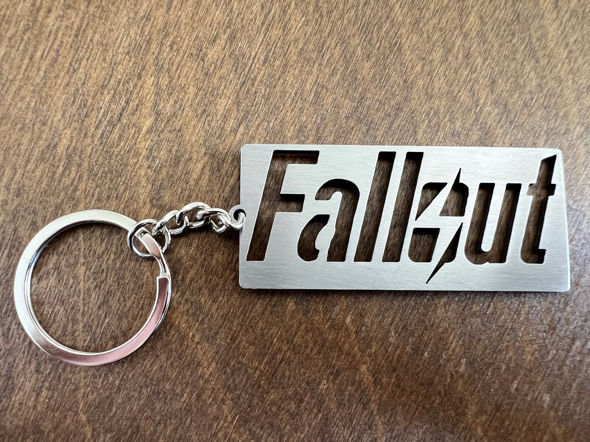 Fallout Logo Stainless Steel Keychain