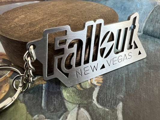 Fallout New Vegas Logo Stainless Steel Keychain - IHavePaws