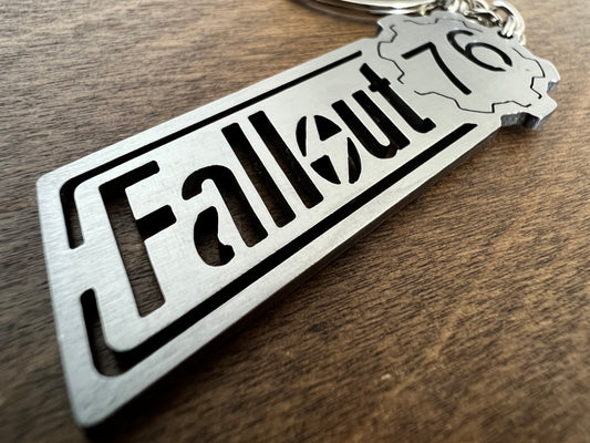Fallout 76 Logo - Stainless Steel Keychain - IHavePaws