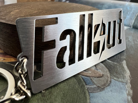 Fallout Logo Stainless Steel Keychain - IHavePaws