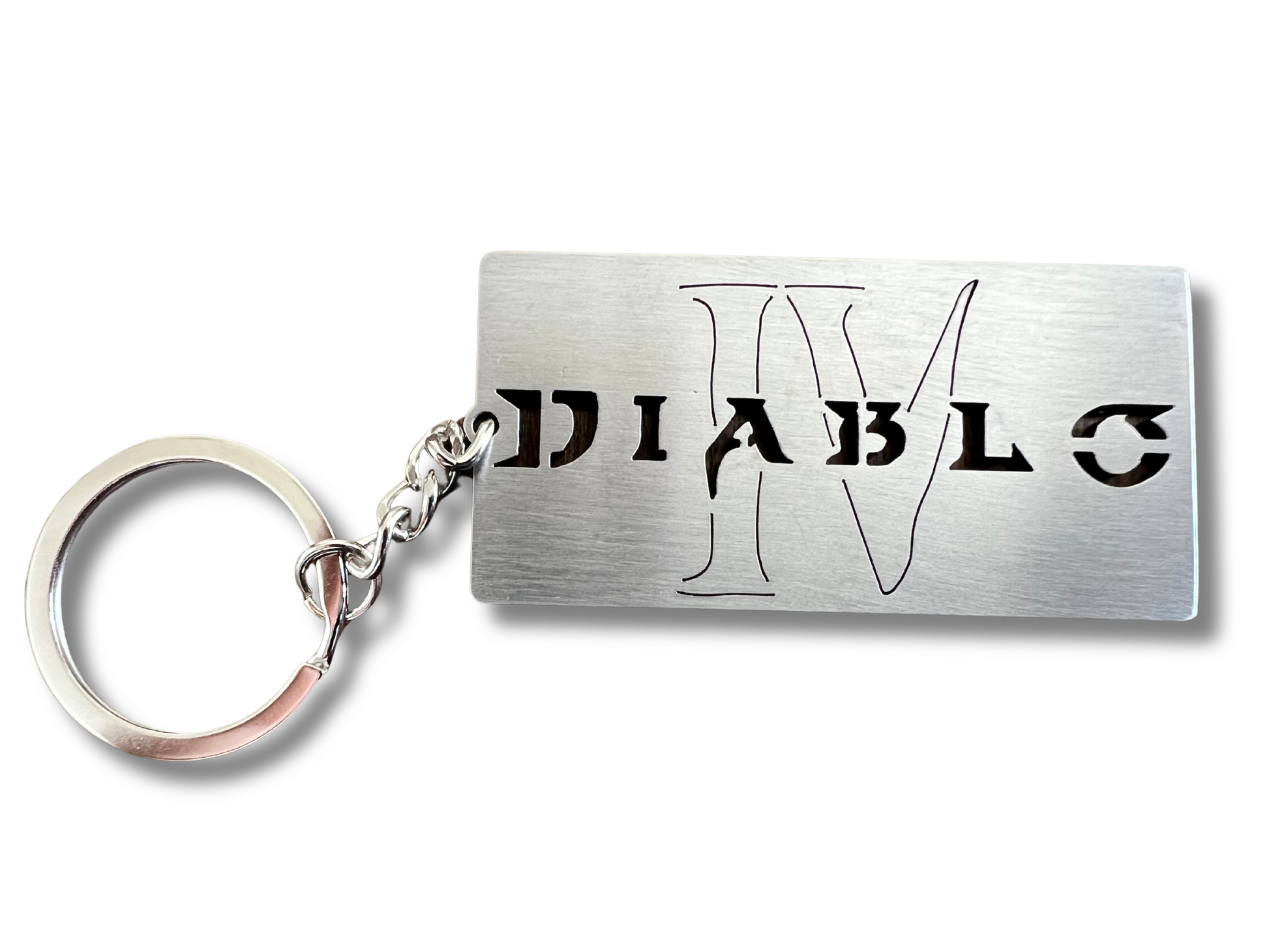 Diablo 4 Logo - Stainless Steel Keychain