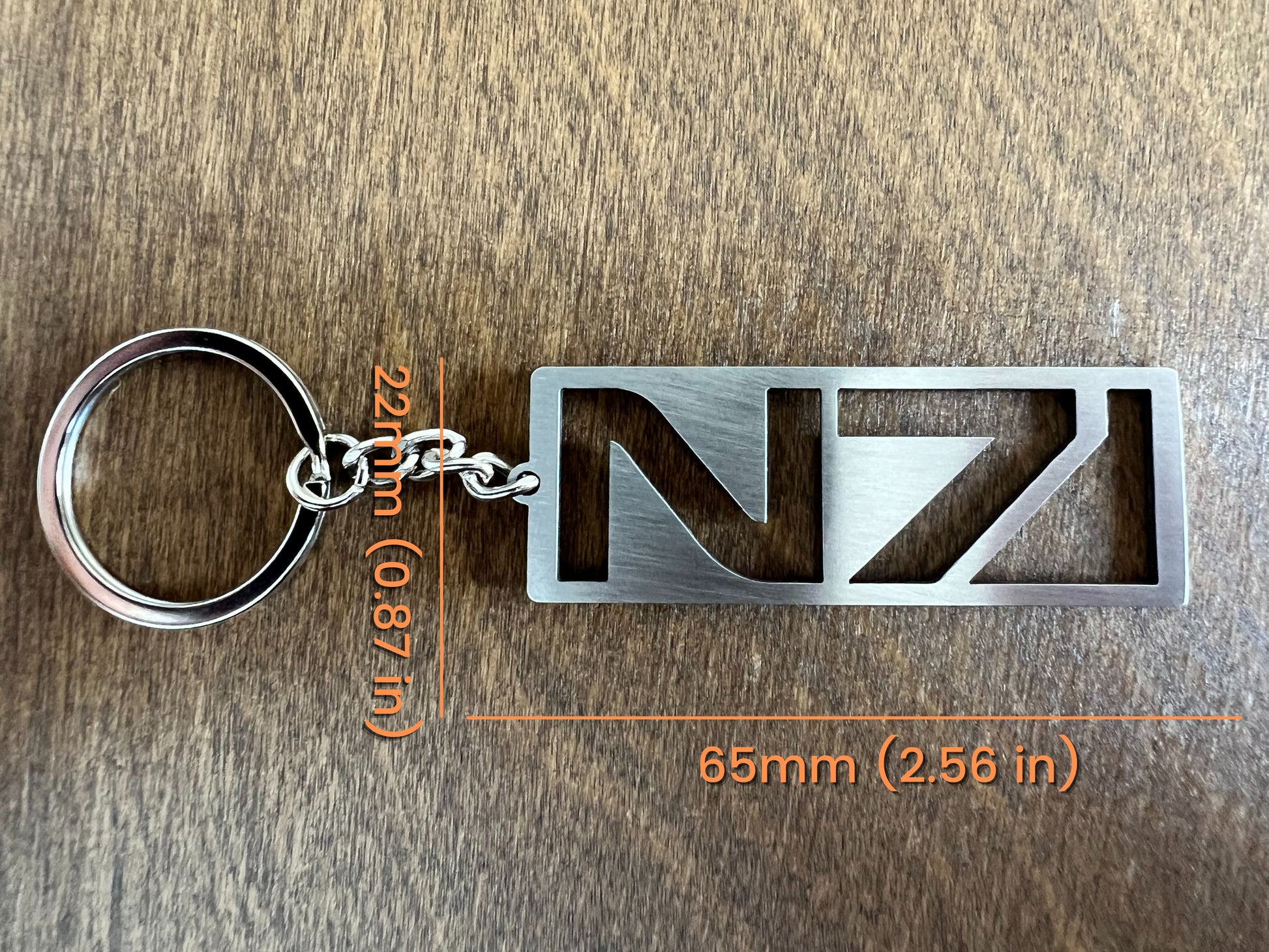Mass Effect N7 logo - Stainless Steel Keychain