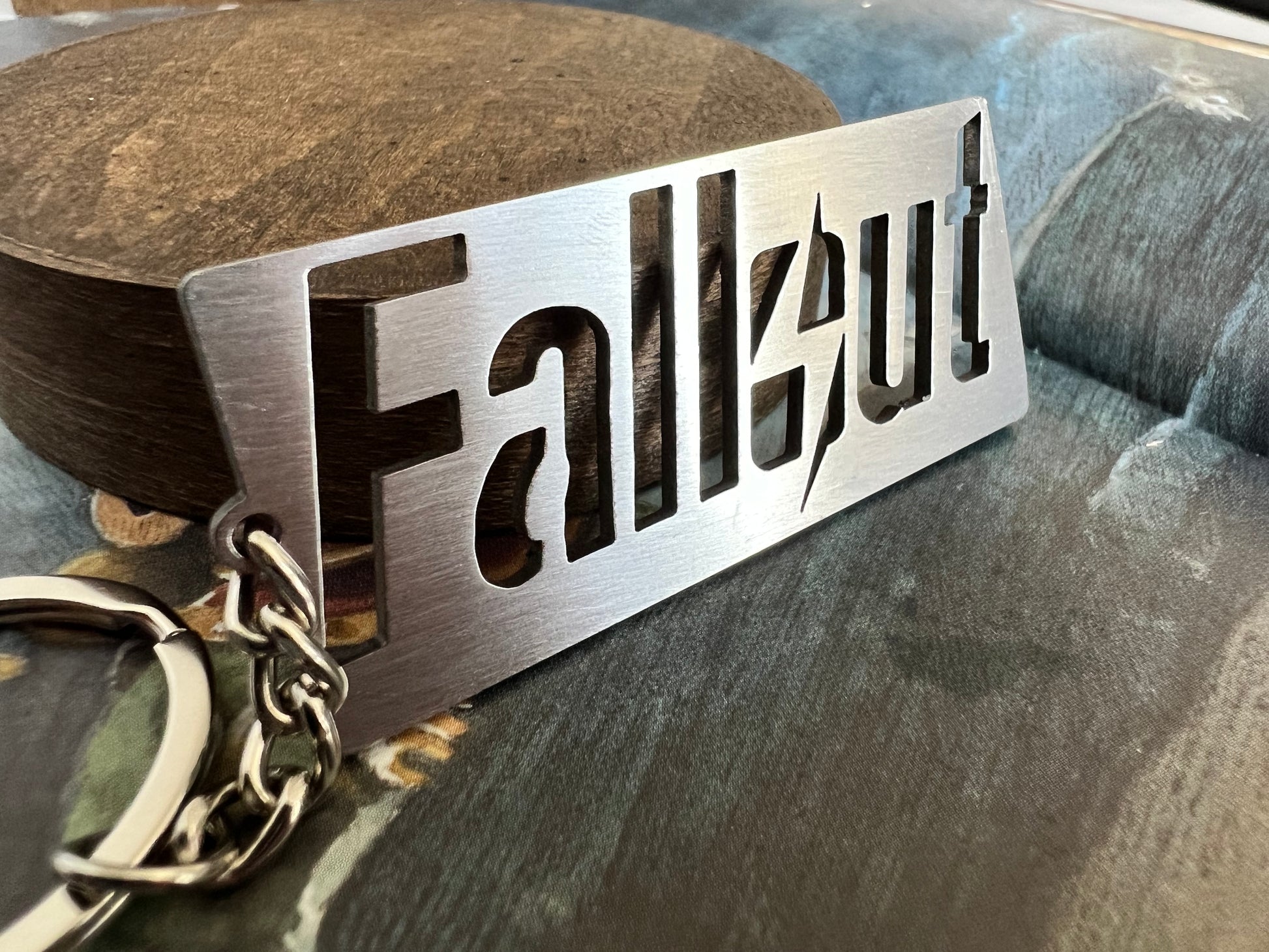 Fallout Logo Stainless Steel Keychain