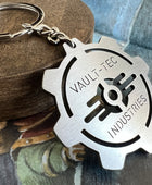 Fallout Vault Tec Industries Logo Stainless Steel Keychain