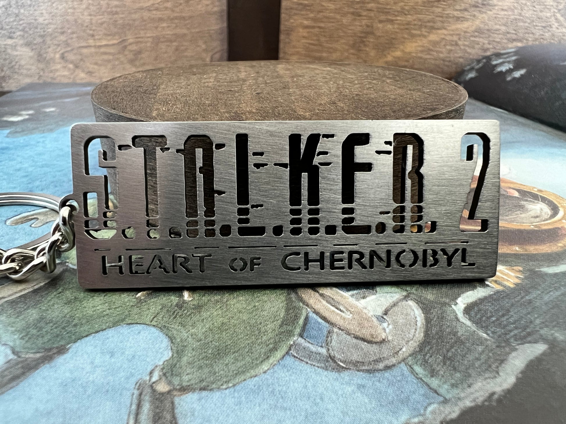 Stalker 2 Heart Of Chernobyl Logo, S.T.A.L.K.E.R 2, Stainless Steel Keychain