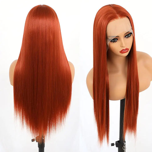 Ginger Orange Lace Front Wigs Human Hair Straight 13x4 HD Lace Frontal Human Hair Wigs Ginger Wig Lace Front Human Wigs