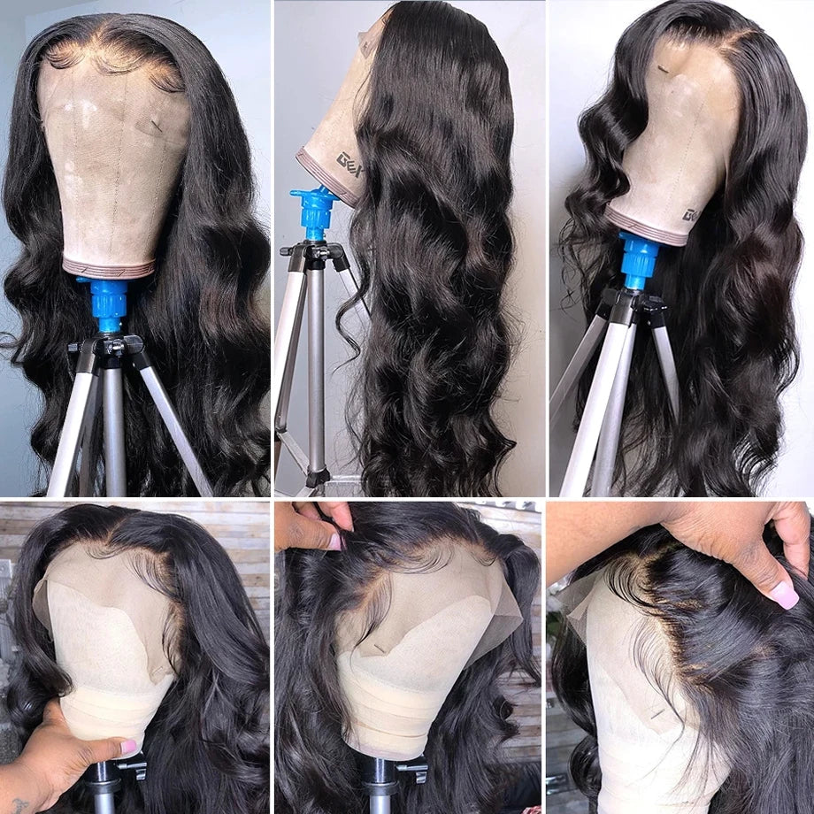 Body Wave Human Hair Lace Frontal Wig 13x4 13x6 Transparent Glueless Lace Front Wigs 6X4 Glueless Wig Ready To Wear Pre Cut Wigs