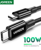 UGREEN 100W USB C to USB Type C Cable for Macbook Samsung Xiaomi 1.5m 100W 5A E-Marker Chip Fast Charging - IHavePaws