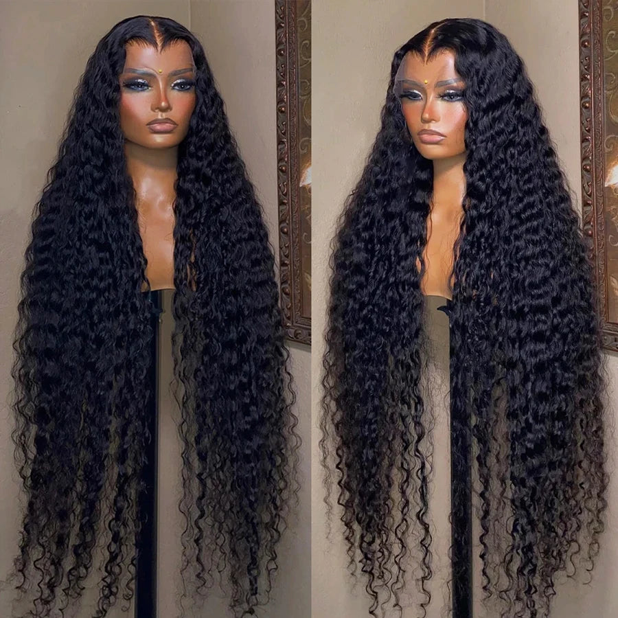 Deep Wave Curly Lace Front Wigs Brazilian Loose Water Wave 13x4 13x6 HD Lace Frontal Wig Preplucked Glueless Wig For Women