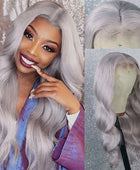 Silver Gray Lace Front Human Hair Wigs Transparent 13x4 Lace Wig Body Wave Lace Frontal Wig For Women Remy Wig MYLOCKME