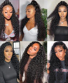 13x4 Lace Front Human Hair Wigs Brazilian Deep Wave Frontal Wig 13x6 Lace Frontal Curly Human Hair Wigs Preplucked Wig For Women