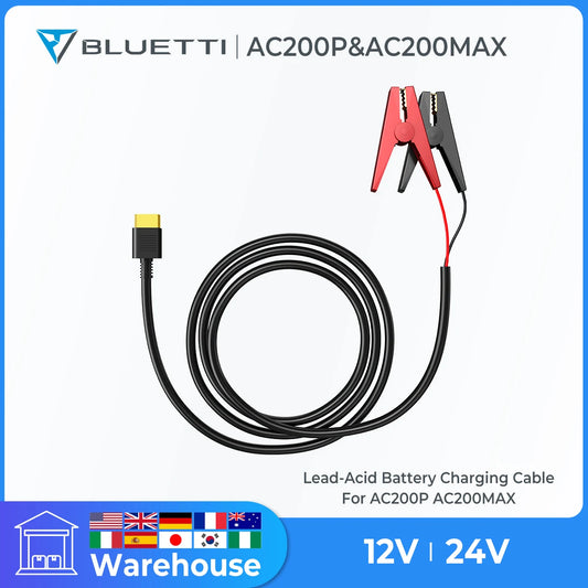 BLUETTI 12V/24V Lead-Acid Battery Charging Cable or 7909 To XT90 Cable For AC200 AC200P AC200MAX Charge Power Station