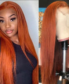 Ginger Orange Lace Front Wigs Human Hair Straight 13x4 HD Lace Frontal Human Hair Wigs Ginger Wig Lace Front Human Wigs