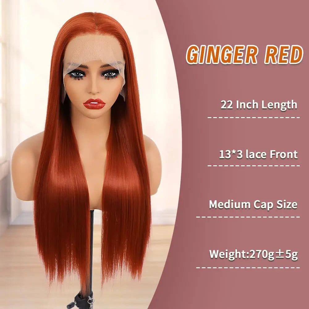 Ginger Orange Lace Front Wigs Human Hair Straight 13x4 HD Lace Frontal Human Hair Wigs Ginger Wig Lace Front Human Wigs