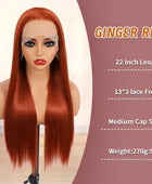 Ginger Orange Lace Front Wigs Human Hair Straight 13x4 HD Lace Frontal Human Hair Wigs Ginger Wig Lace Front Human Wigs