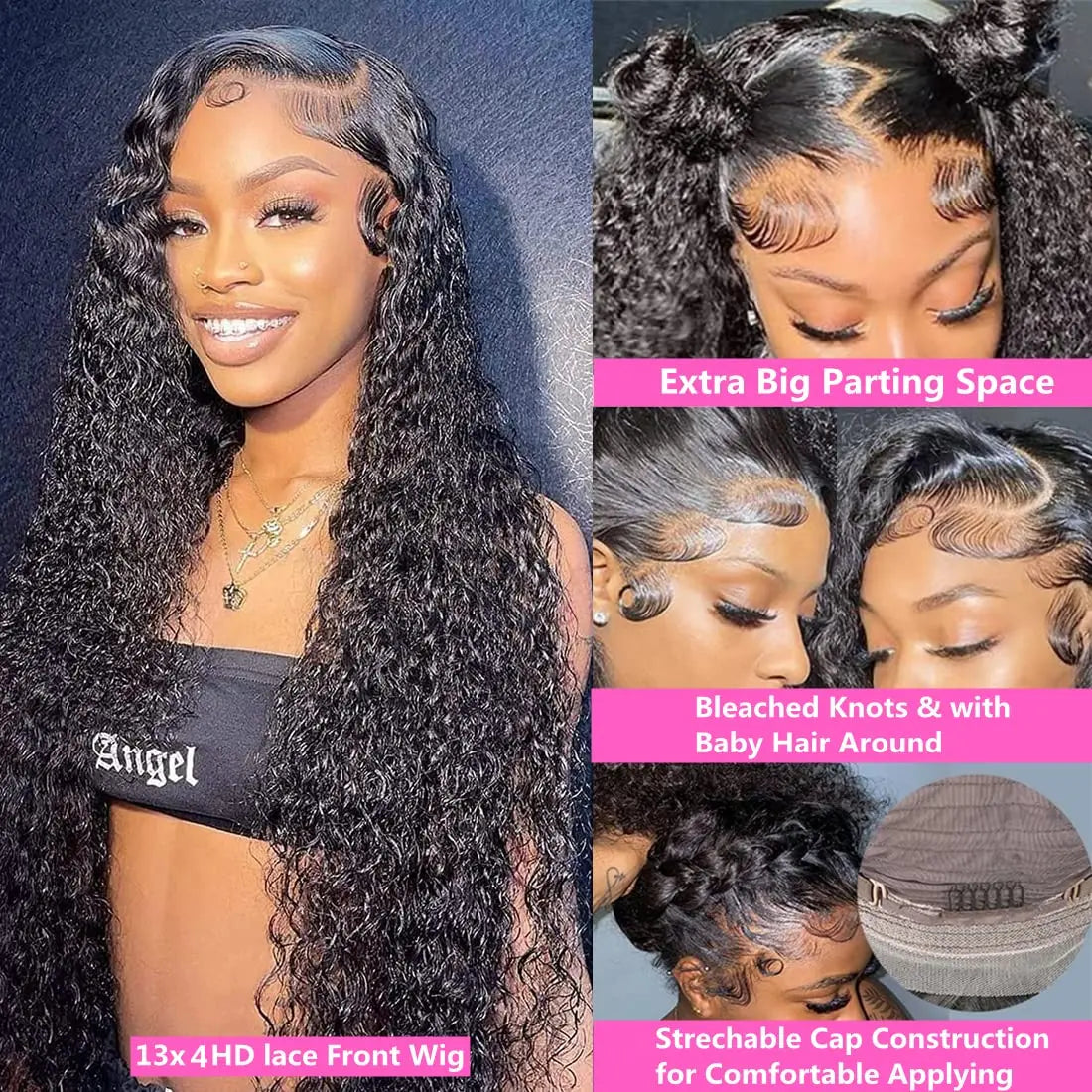 Deep Wave Lace Frontal Wigs Human Hair Water Wave Curly Human Hair Brazilian 13x6 13x4 Wet And Wavy Water Wave Lace Front Wigs