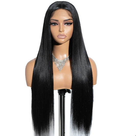 Glueless Wig Human Hair 6X4 5X5 Pre Cut Straight Lace Closure Human Hair Wigs Brazilian Ready To Wear Lace Wig Human Hair 180%