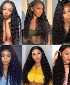 200 Density Water Deep Wave HD 30 32 Inch 13x4 Lace Front Human Hair 13x6 Lace Frontal Wig Transparent Brazilian Remy Hair Woman