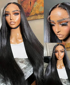 Straight Lace Frontal Human Hair Wigs 13x6 Hd Transparent 180 Density 34 Inch 13x4 Lace Front Wig For Women Brazilian Human Hair