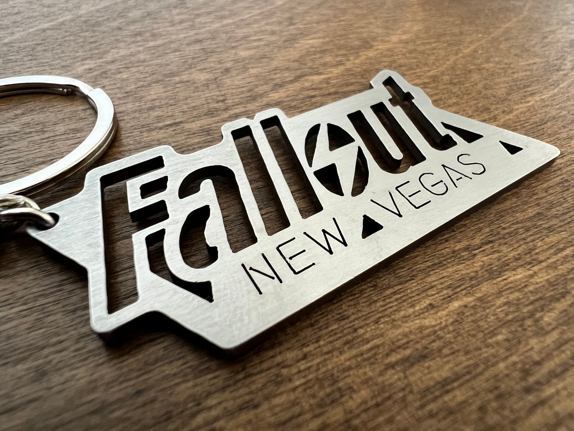 Fallout New Vegas Logo Stainless Steel Keychain