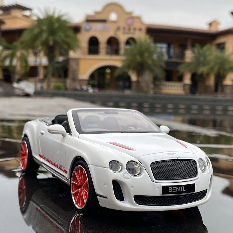 1:24 Continental GT Convertible Alloy Car Model Diecast Metal Simulation Vehicles Car Model Sound Light Collection Kids Toy Gift - IHavePaws