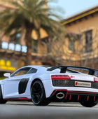 1:24 AUDI R8 V10 Plus Alloy Sports Car Model Diecasts Metal Toy Car Model High Simulation Sound Light Collection Kids Toys Gifts - IHavePaws