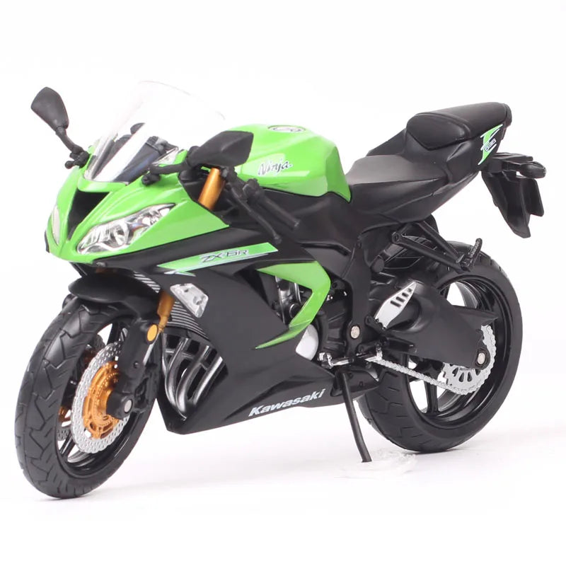 1/12 Kawasaki Ninja ZX-6R drag racing motorcycles for sale Model Simulation Green - ihavepaws.com
