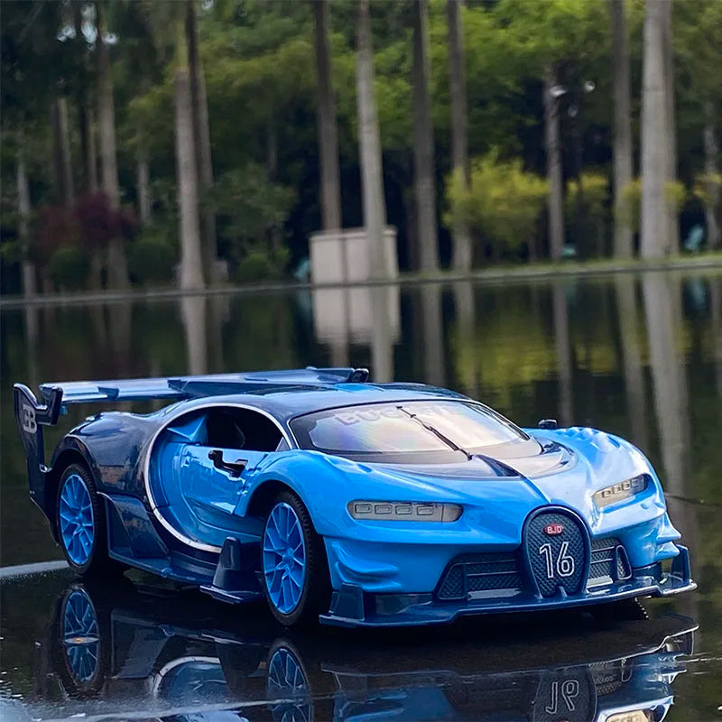 1:24 Bugatti Vision Gt Metal Alloy Car Model Diecast & Toy Vehicles Car Model High Simulation Blue - IHavePaws