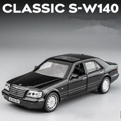 1:32 S-Class S-W140 Classic Car Alloy Car Model Diecast & Toy Metal Vehicles Car Model Simulation Collection Black - IHavePaws