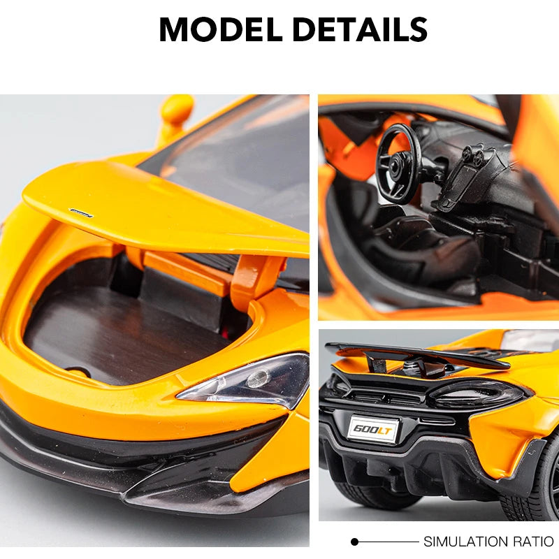 1:32 McLaren 600LT Alloy Sports Car Model Diecasts & Toy Vehicles Metal Toy Car Model High Simulation Collection Childrens Gift - IHavePaws