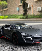 1:32 Lykan Hypersport Alloy Sport Car Model Diecast & Toy Metal Vehicles SuperCar Model Simulation Black - IHavePaws