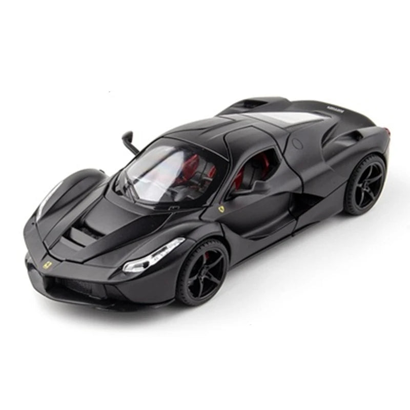 1:24 La Ferrari Alloy Sports Car Model Diecasts Metal Toy Vehicles Car Model Simulation Sound Light Collection Kids Gift Black - IHavePaws